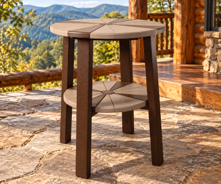 Willow Bay Poly Hi Sunray in an outdoor mountain cabin setting