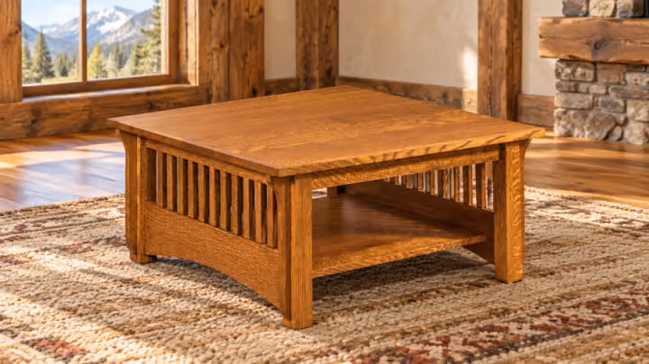 Trailmark Slat-Side Square Coffee Table