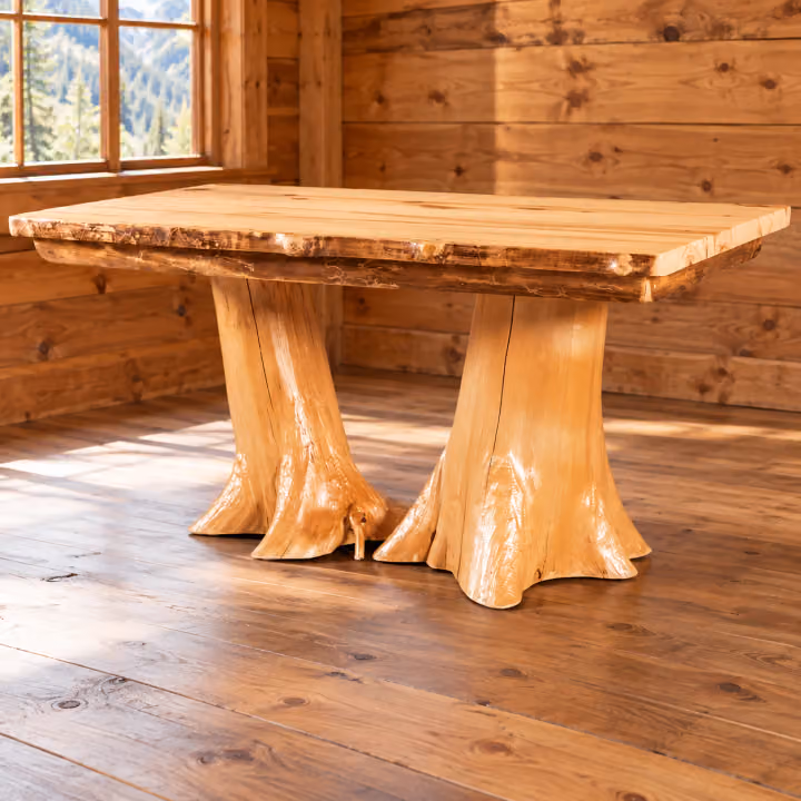Timber Hollow Aspen Double-Stump Counter Table