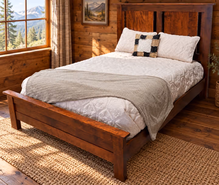 Meadow Cove Rough-sawn Maple Two-Panel Bed