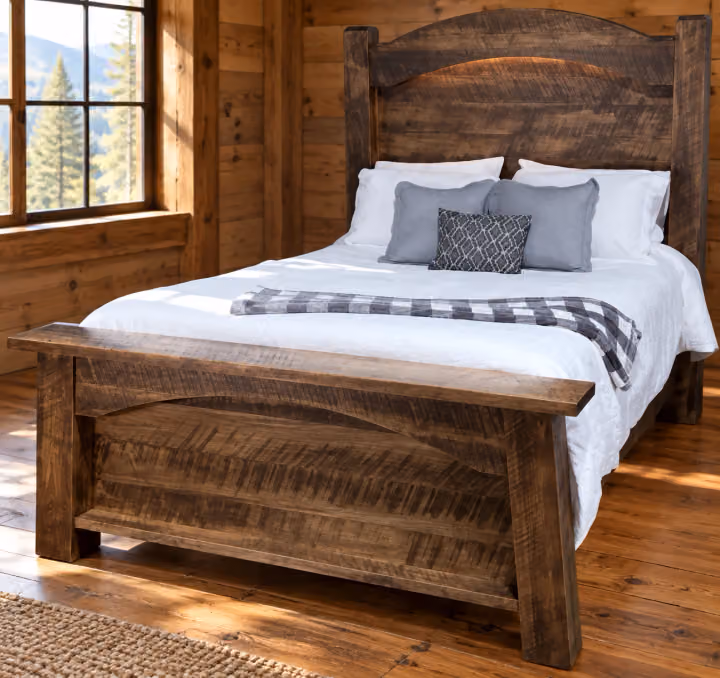 Timber Summit Rough-sawn Maple Arch Bed