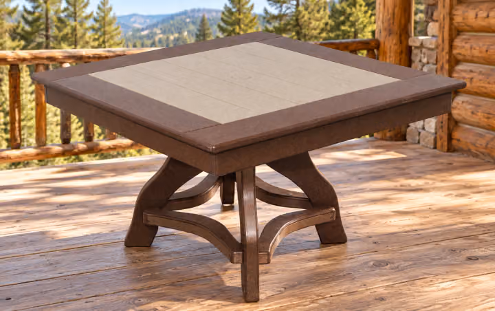 Square Chat Table — Outdoor Poly in an outdoor setting