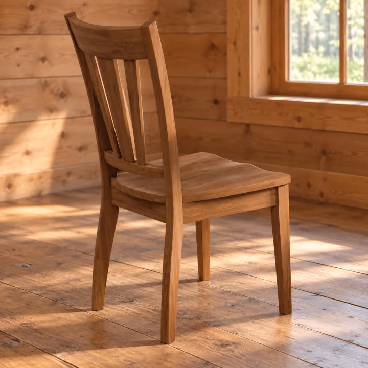 Canyon Brook Brown Maple Slat Dining Chair