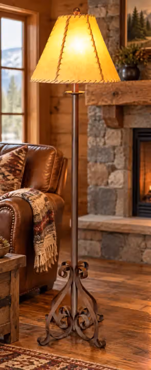 Fireside Scroll Floor Lamp