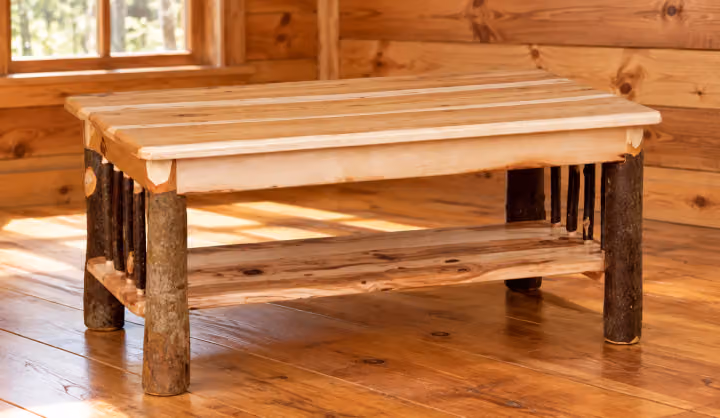 Hemlock Ridge Hickory Bark-Edge Coffee Table