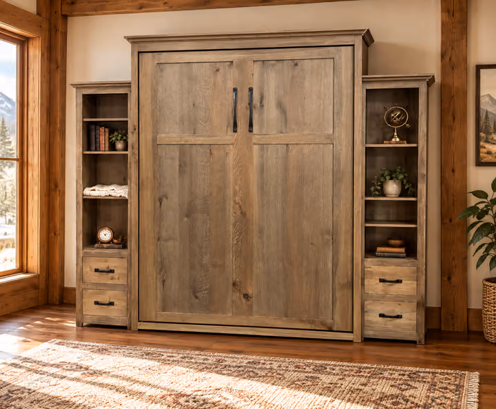 Fox Hollow Hickory Panel Murphy Bed