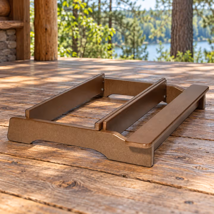 Double Glider Attachment — Outdoor Poly in an outdoor setting