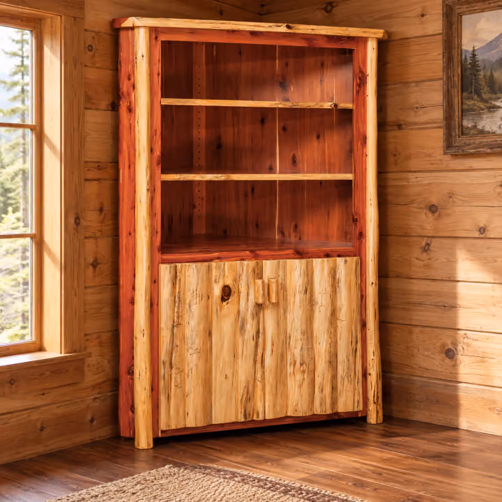 Timber Hollow Red Cedar Wide Corner Cabinet
