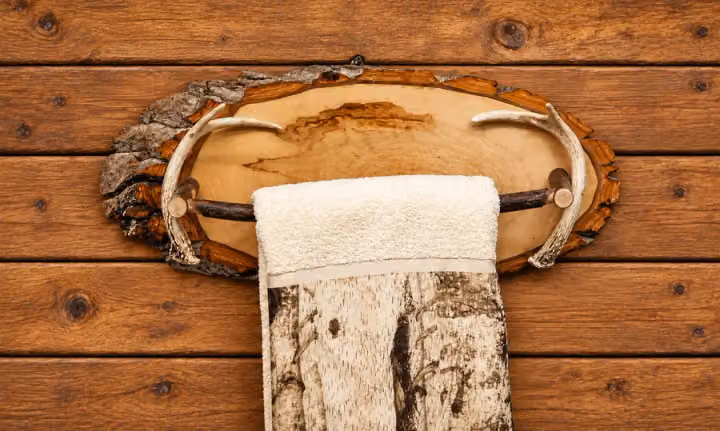 Live-Edge Antler Towel Bar