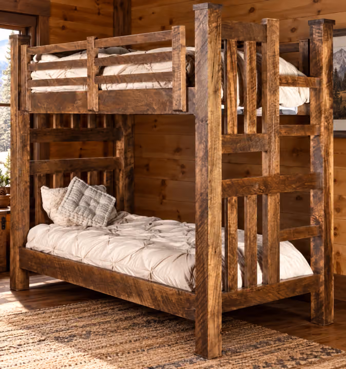 Stone Valley Rough-sawn Maple Bunk Bed