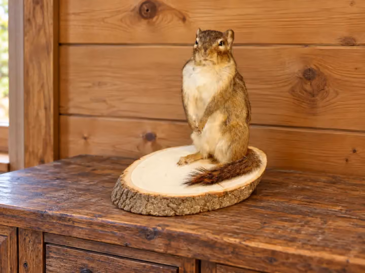 Acorn Hollow Standing Chipmunk Mount