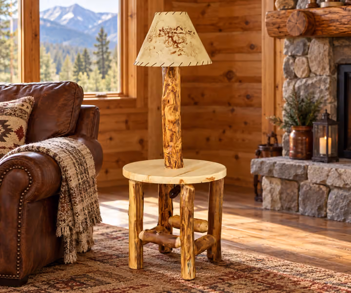 Hearthside Living Room End Table With Light