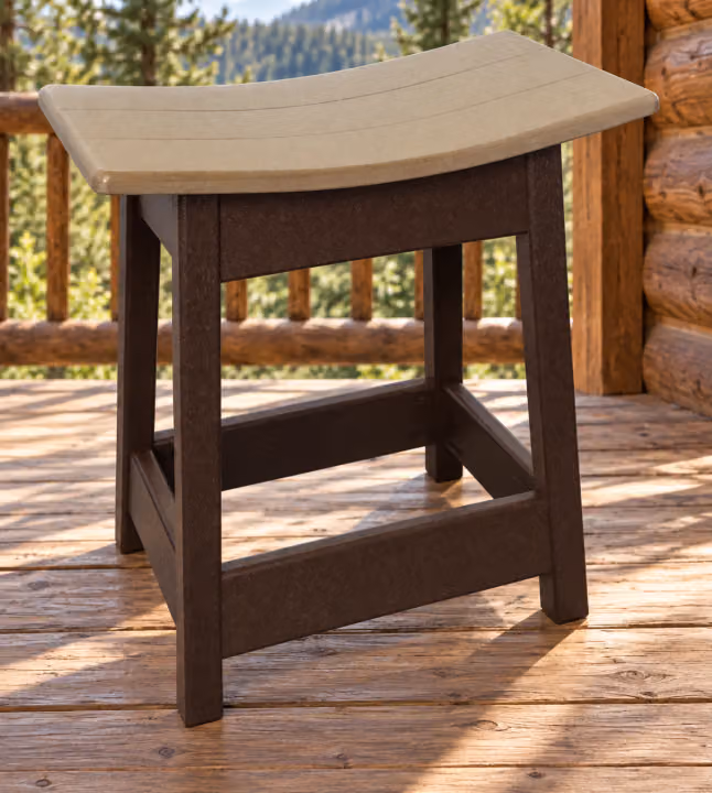 Square Saddle Stool — Outdoor Poly