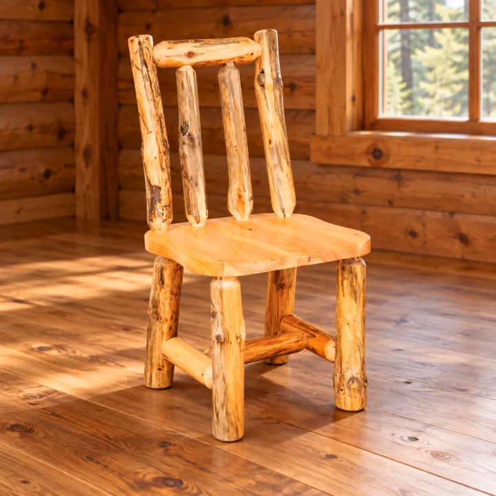 Timber Hollow Rustic Pine Spindle Dining Chair