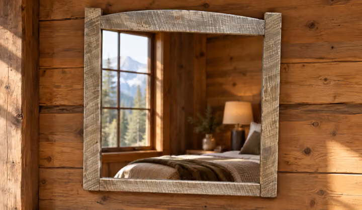 Stone Valley Rough-sawn Maple Mirror