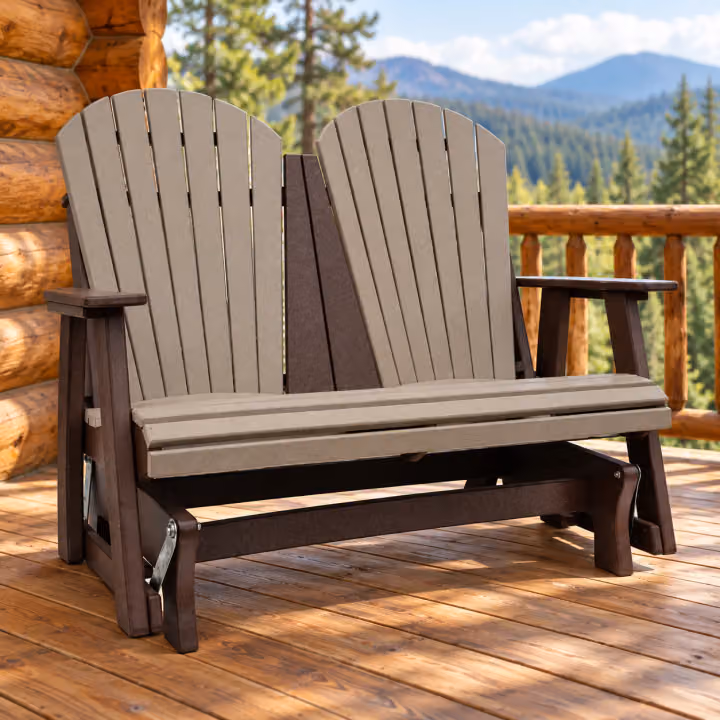 Lakeside Comfort Double Glider — Outdoor Poly in an outdoor setting