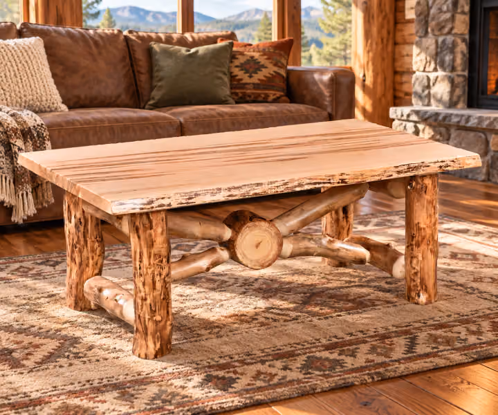 Cross Timber Aspen & Wormy Maple Coffee Table