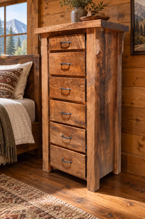 Copper Pass Rough-sawn Maple 7-Drawer Lingerie Chest