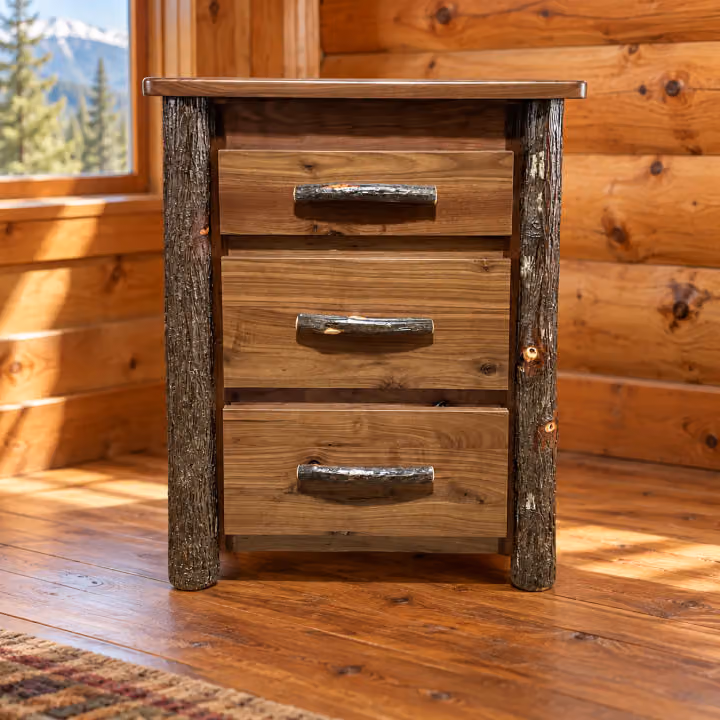 Granite Creek Black Walnut 3 Drawer Nightstand