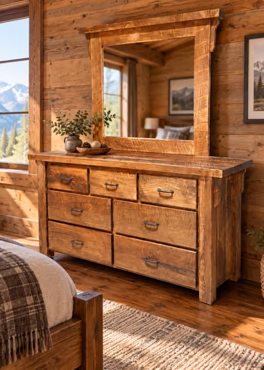 Copper Pass Rough-sawn Maple 7-Drawer Dresser