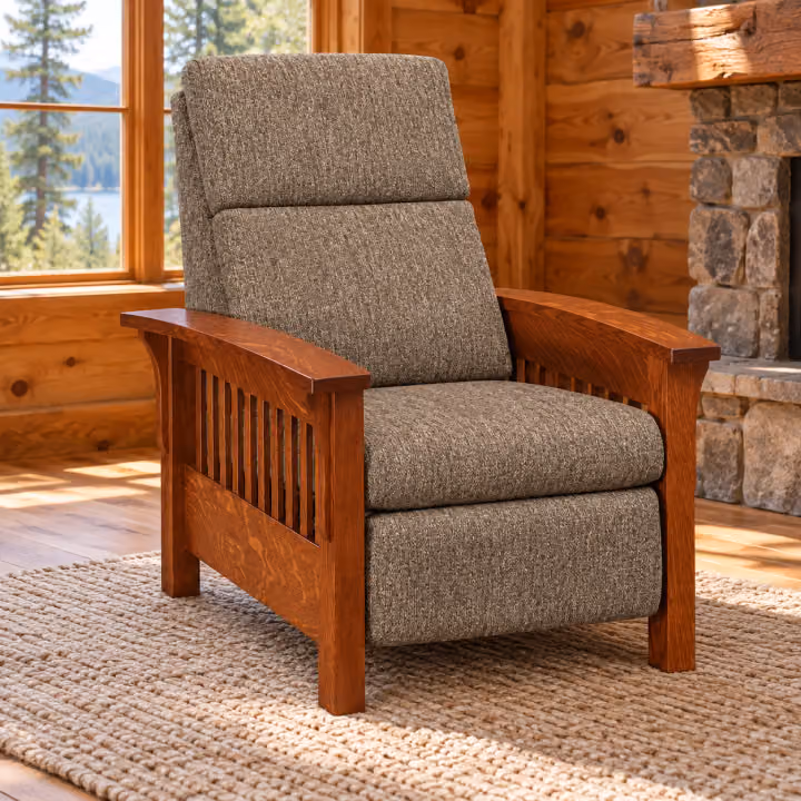 Cedar Landing Quarter Sawn White Oak Slat Recliner