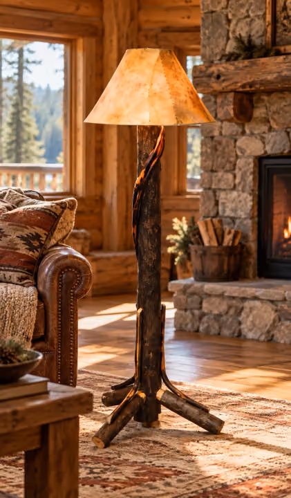 Copper Vale Hickory Branch Floor Lamp