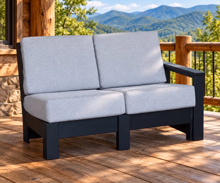 Willow Bay Poly Boardwalk Loveseat with Lefthand Arm