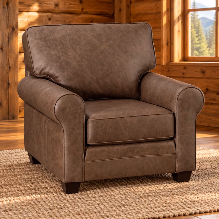 Willow Glen Sock-Arm Leather Chair
