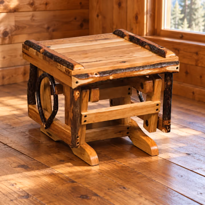Forest Bend Hickory Gliding Ottoman