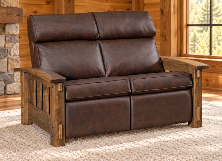 Ridge Haven Inset-Panel Wall-Hugger Loveseat Recliner