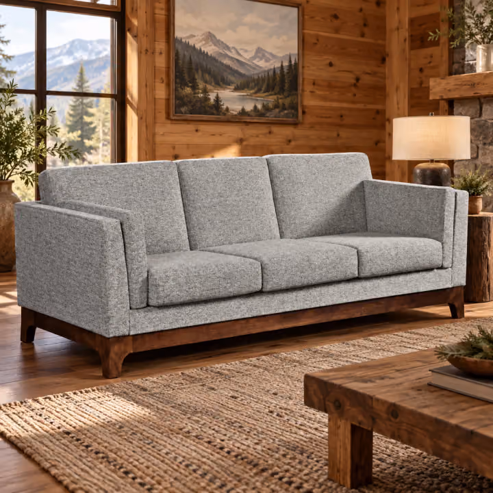 Meadow Glen Brown Maple Sofa