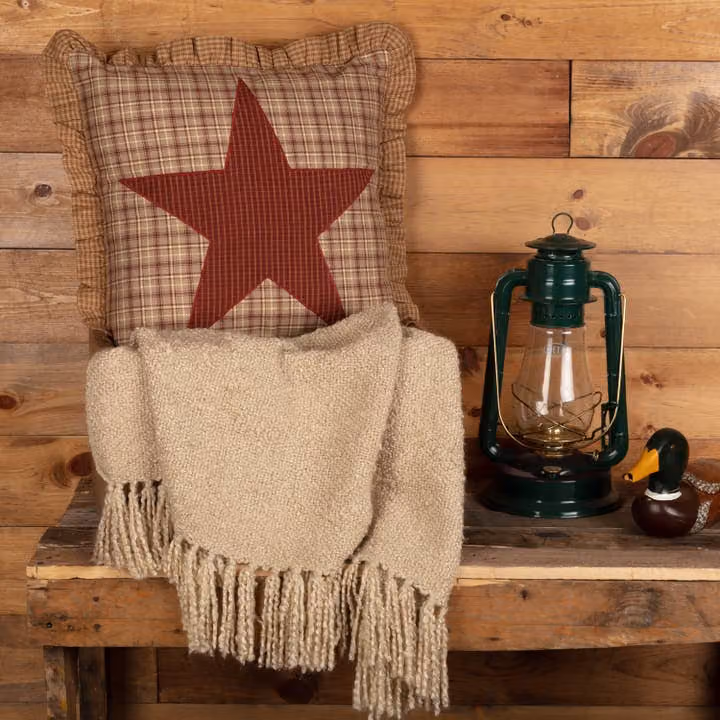 Dawson Star Applique Throw Pillow 18x18