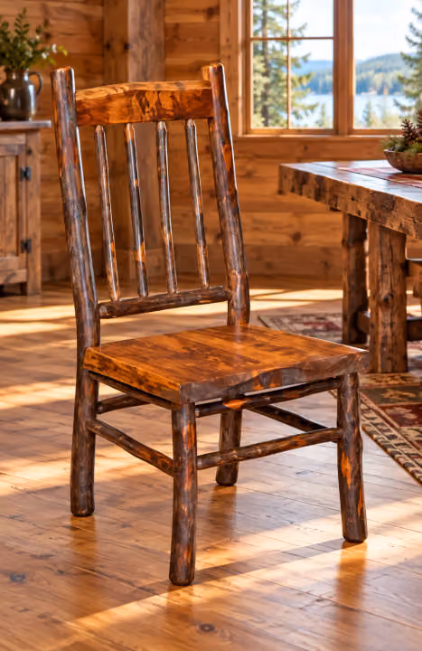 Riverstone Brown Maple Live-Edge Side Chair