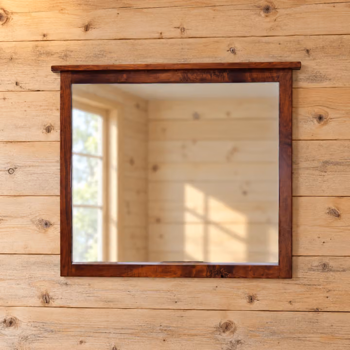 Meadow Cove Rough-sawn Maple Mirror
