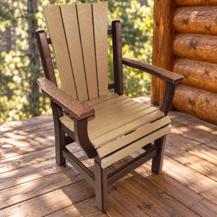 Meadow Square Arm Chair — Outdoor Poly in an outdoor setting