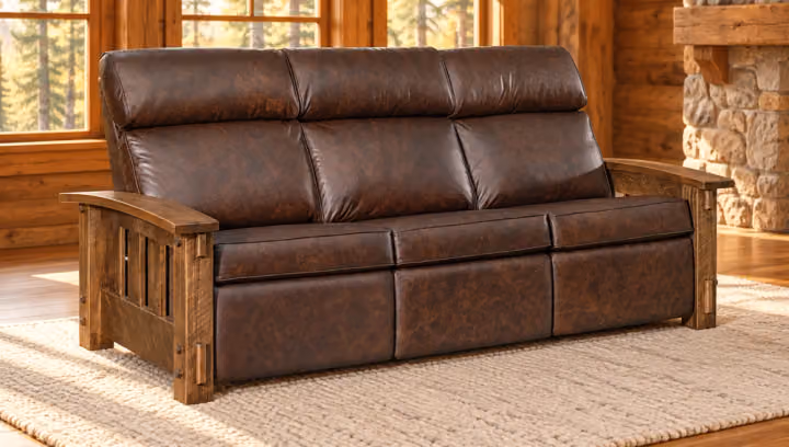 Ridge Haven Inset-Panel Wall-Hugger Sofa Recliner