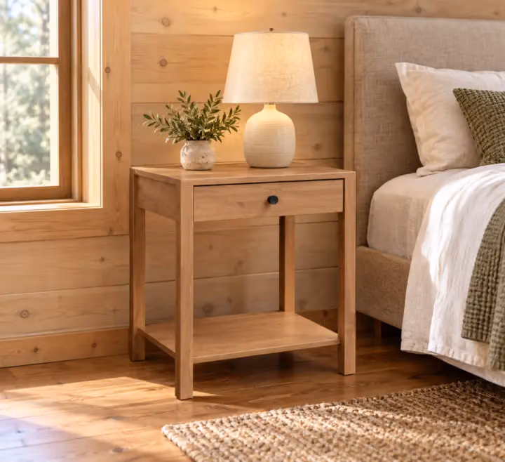 Willowbank One-Drawer Open-Shelf Nightstand