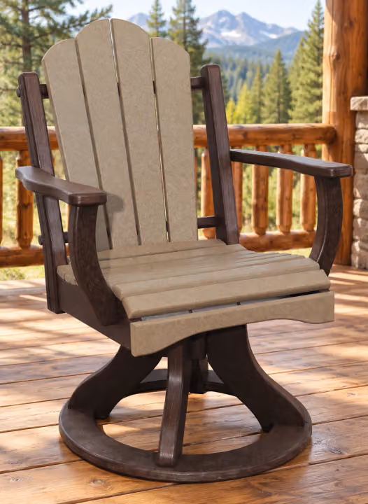 Meadow Petal Arm Swivel Chair — Outdoor Poly in an outdoor setting