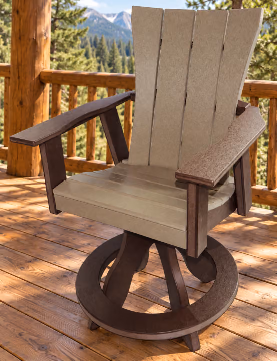 Ridgecrest Swivel Chair — Outdoor Poly in an outdoor setting