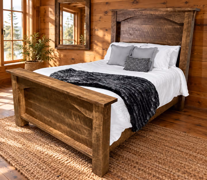 Timber Summit Rough-sawn Maple Half-Arch Bed