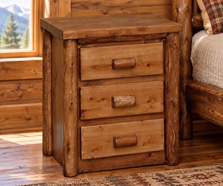 Hearthside Silver Shore 3 Drawer Nightstand