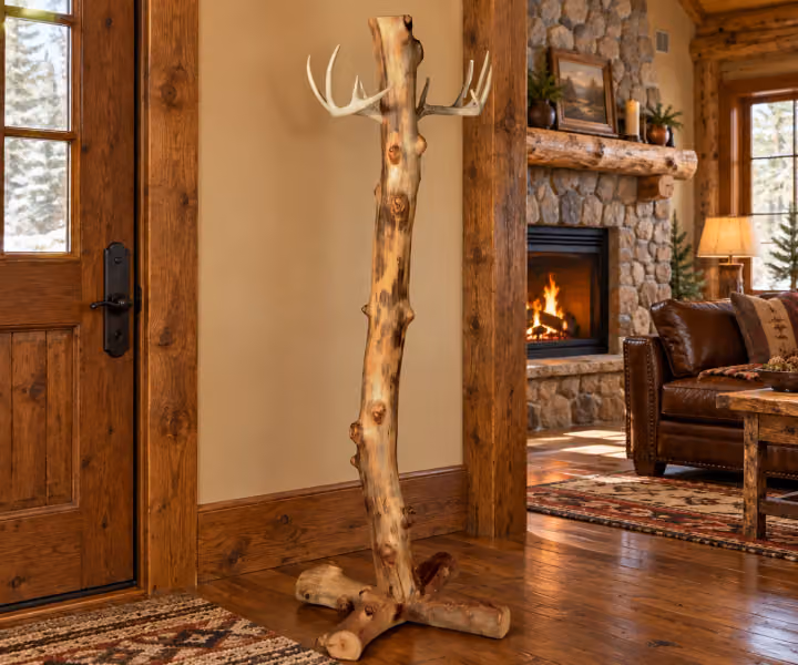 Woodland Details Aspen Antler Coatrack
