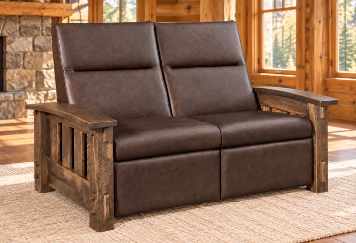 Ridge Haven Rail-Side Wall-Hugger Loveseat Recliner