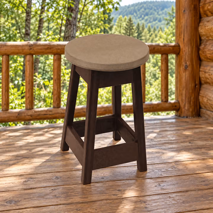 Patio Stools — Outdoor Poly in an outdoor setting