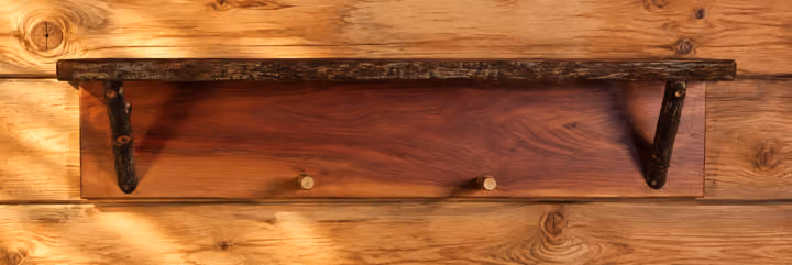 Copper Vale Hickory Hook Shelf
