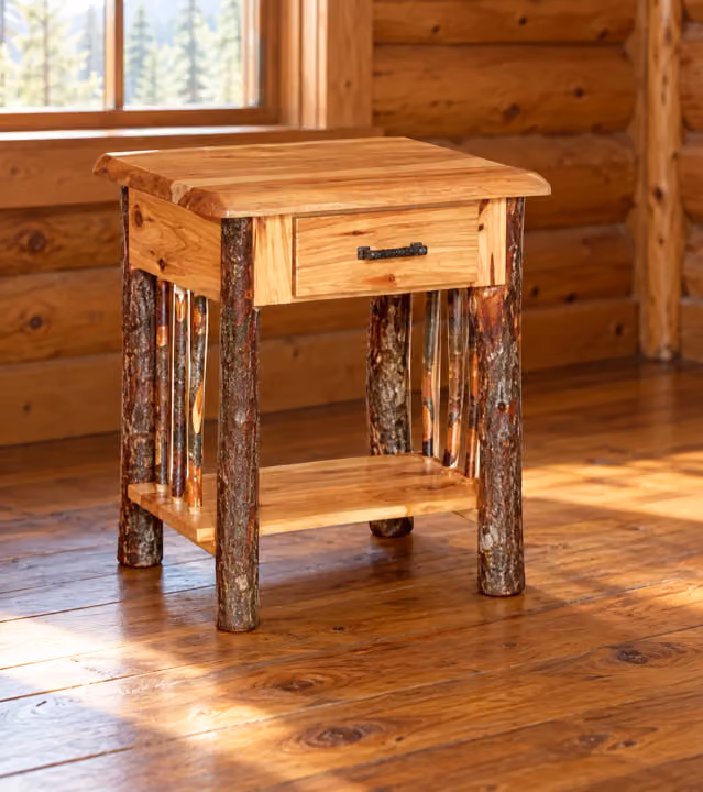 Hemlock Ridge Hickory Shelf Nightstand
