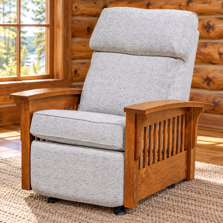 Prairie Bend Quarter Sawn White Oak Stockton Rocker Recliner