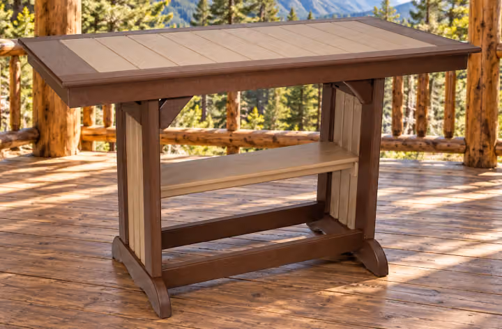 Rectangle Brunch Buffet Table — Outdoor Poly in an outdoor setting