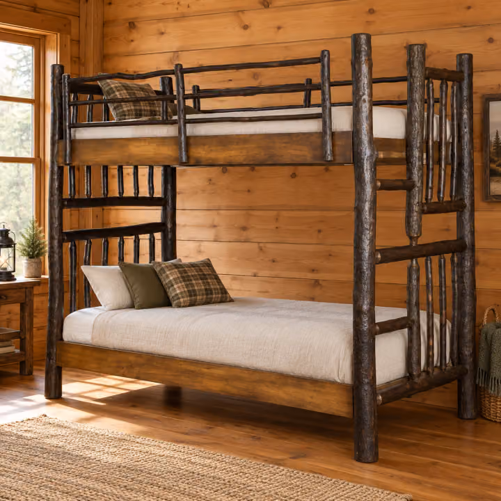 Fox Hollow Hickory Cabin Bunk Bed
