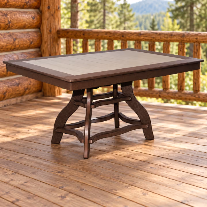 Rectangle Patio Table — Outdoor Poly in an outdoor setting